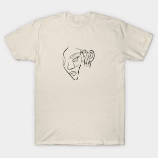 Woman Face One Line T-Shirt